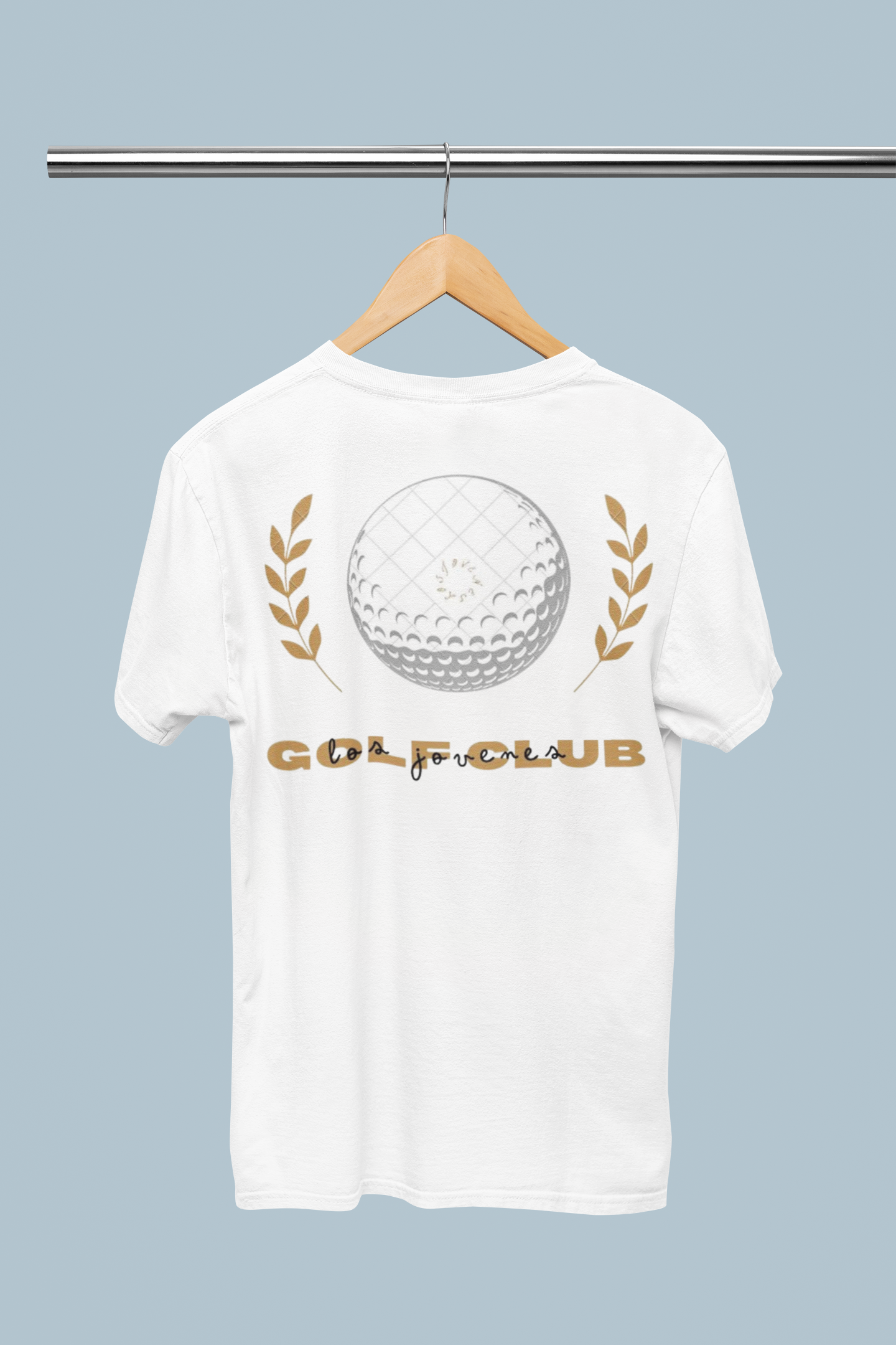 "Golf Club Gold" Classic Crew Neck Cotton T-Shirt