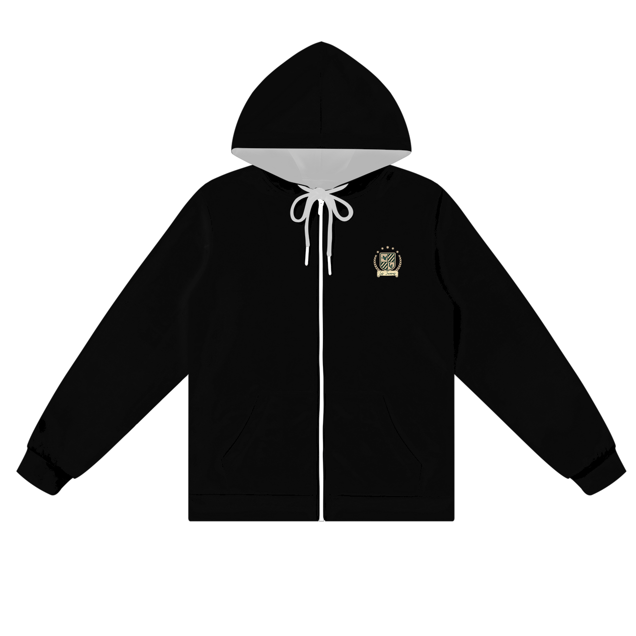 LJ Crest Casual Zip Up Sweater