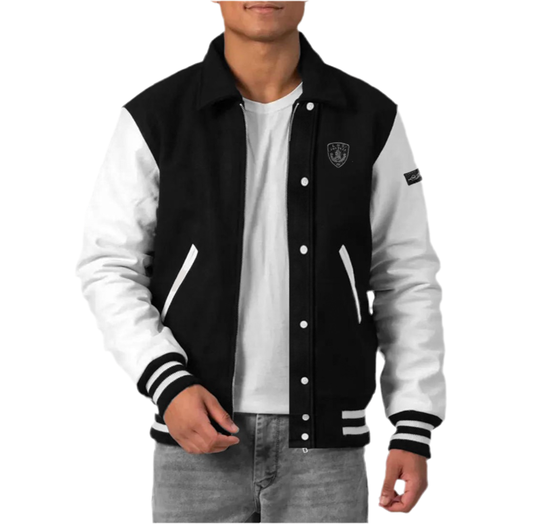 Suede Emblem Varsity Jacket