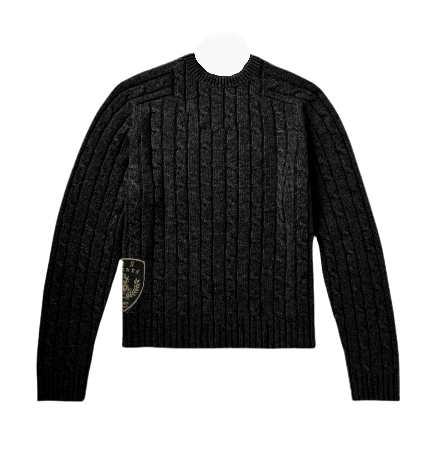 Cable Knit Emblem Sweater