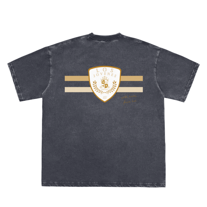 Emblem Heavy Washed Double Collar Tee