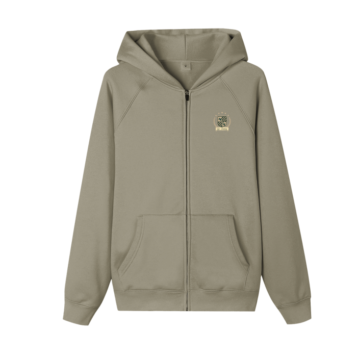 LJ Crest Zip Up Sweater