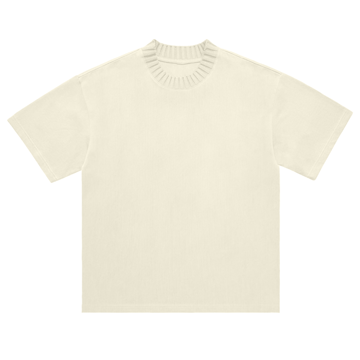 Elevated Basic Knitted Neck Tee