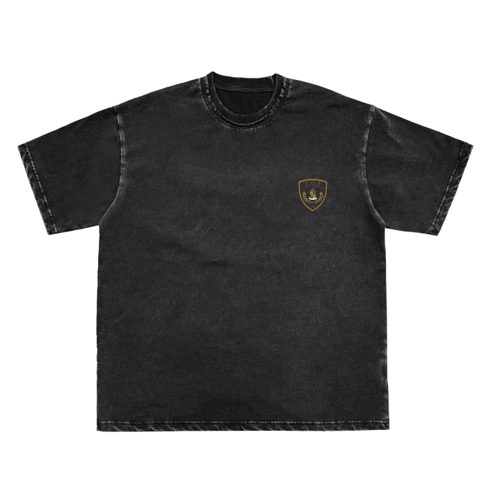 Emblem Heavy Washed Double Collar Tee