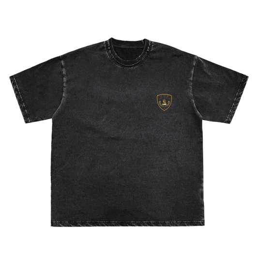 Emblem Heavy Washed Double Collar Tee